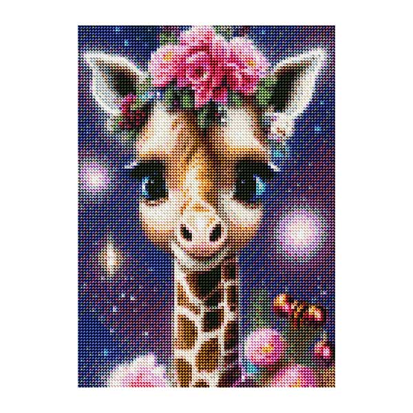 Diamantové-maľovanie-žirafa-kvety-obraz