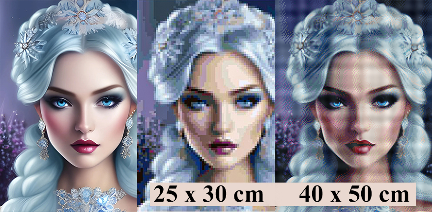 veľkosť obrazov diamantového maľovania + rozmer