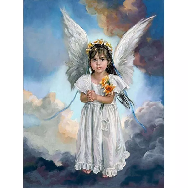 Diamantový-obraz-anjel-dievčatko-kvety