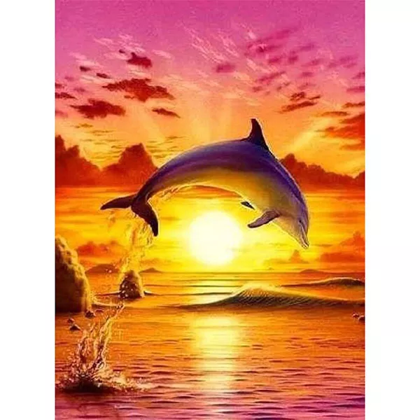 Diamantový-obraz-delfín-západ-slnkoa