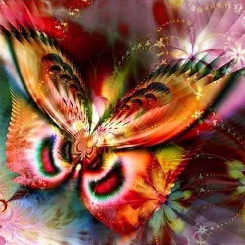 Diamantový obraz farby motýľ