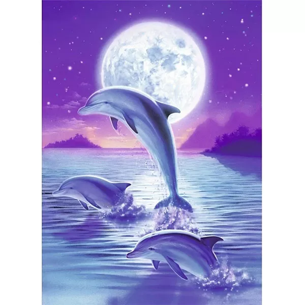 Diamantový-obraz-tri-delfíny