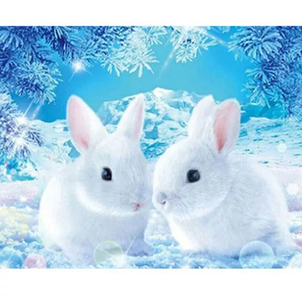 Diamantový-obraz-zajačiky-biele-zima