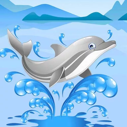 Diamantove-malovanie-kreslený-delfín