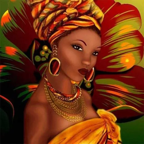 Diamantové-maľovanie-žena-afrika