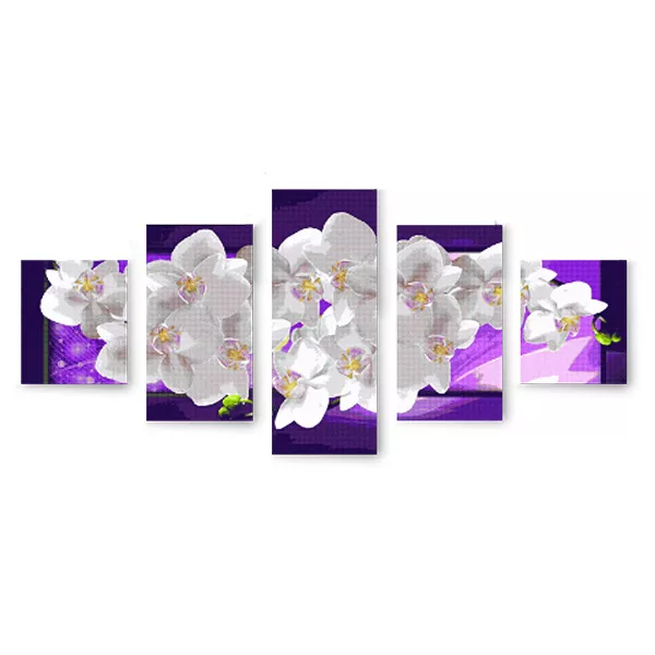 Diamantové-maľovanie-orchidea-viac-kusový-obraz-kamienky