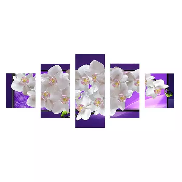 Diamantové maľovanie-orchidea viac kusový obraz