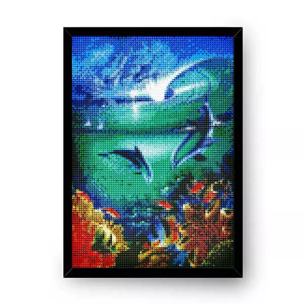 Diamantové-maľovanie-delfíny-v-mori-obraz-rám-opt1