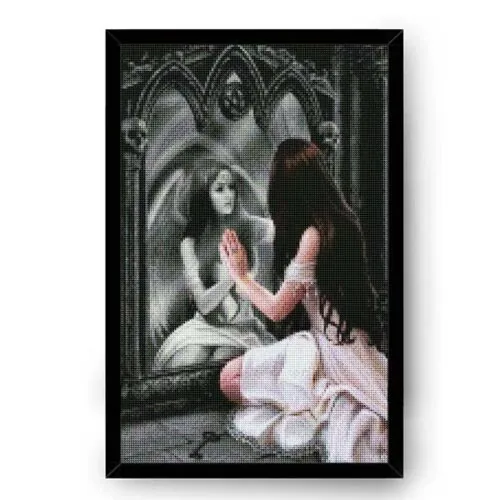 Diamantové-maľovanie-žena-zrkadlo-rám-opt