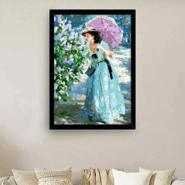 Diamantové-maľovanie-dáma-dáždnik-kvety-obraz-rám-izba-pribl