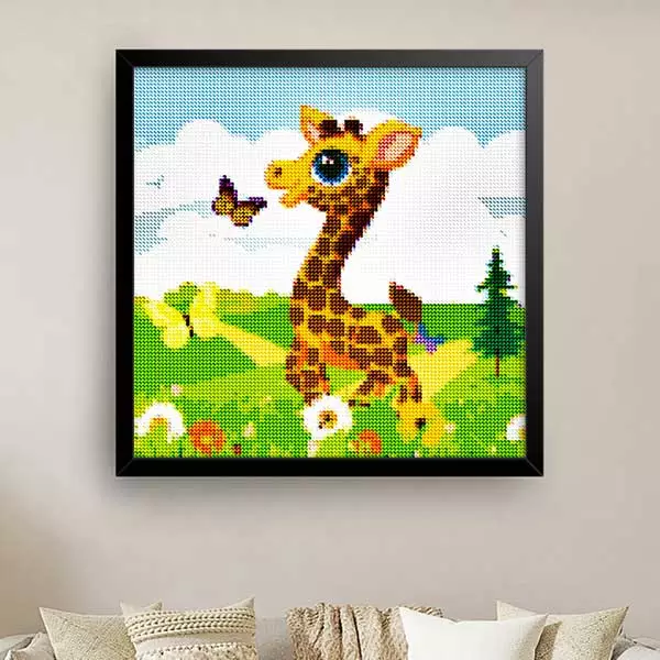 Diamantové-maľovanie-kreslená-žirafa-obraz-rám-izba-pribl