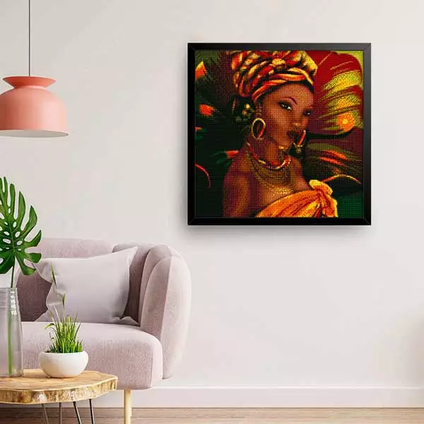 Diamantové-maľovanie-obraz-africká-žena-stena