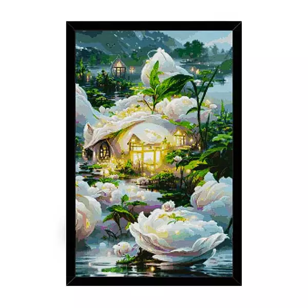 Diamantové-maľovanie-kvetinová-záhrada-obraz-rám