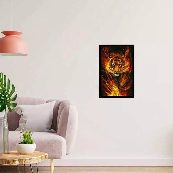 Diamantové-maľovanie-tiger-oheň-obraz-rám-stena