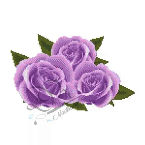 Ruže-fialové-šablóna-diamantové-maľovanie