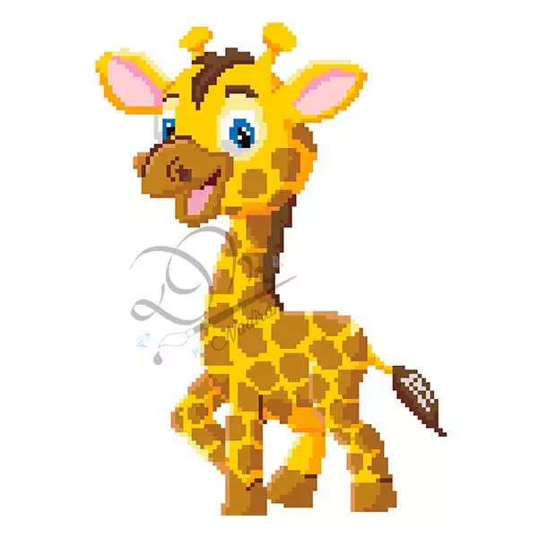 Žirafa-šablóna-diamantové-maľovanie