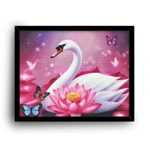 Diamantové-maľovanie-labude-a-lotosový-kvet.obraz