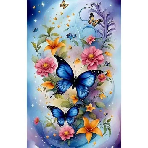 Diamantové-maľovanie-modré-motýle-a-kvety