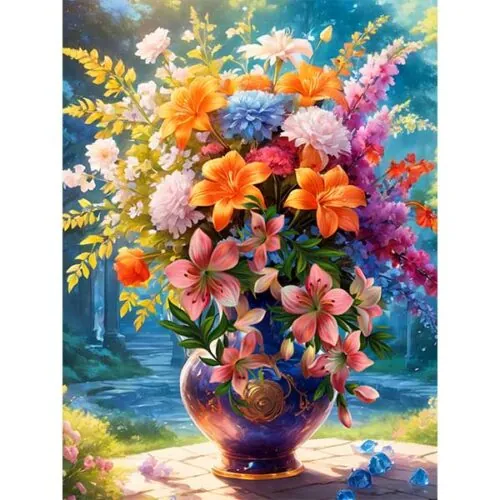 Diamantové-maľovanie-kytica-farebných-kvetov