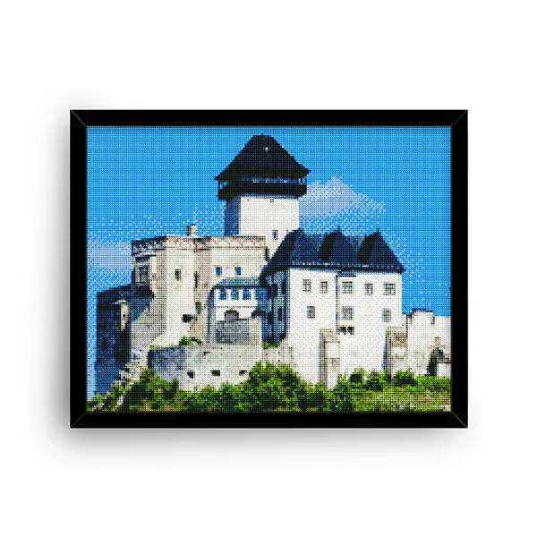 Diamantové-maľovanie-trenčianksy-hrad-v-lete-obraz-ram