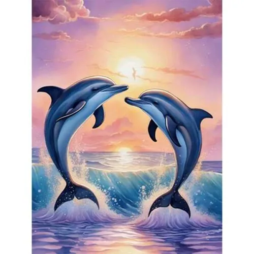 Diamantové-maľovanie-Delfíny
