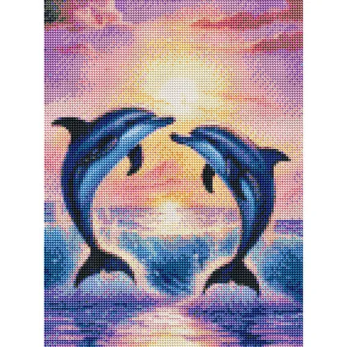 Diamantove-malovanie-Delfíny-obraz