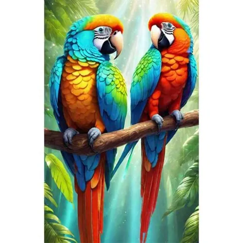 Diamantové-maľovanie-Papagáje-Ara