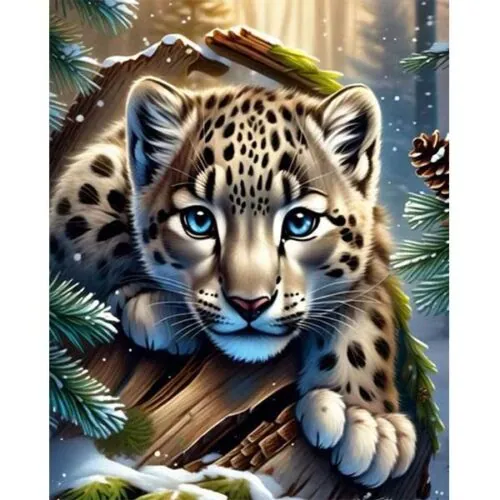 Diamantové-maľovanie-Snežný-leopard