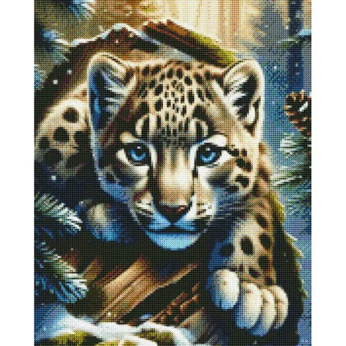 Diamantove-malovanie-Snežný-leopard-obraz
