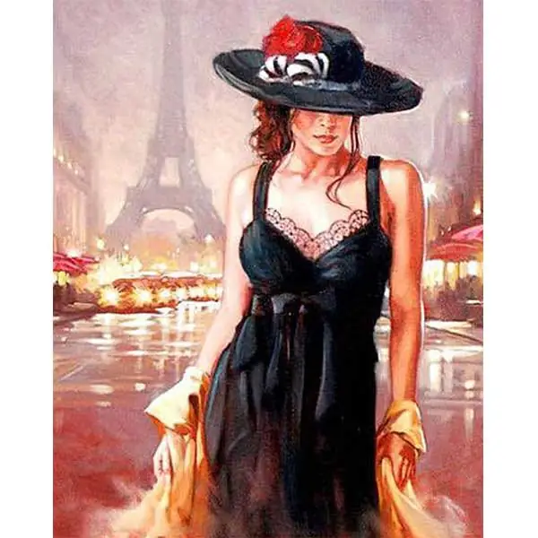 Diamantový-obraz-žena-klobúk-Paríž.40x50