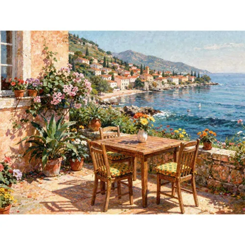 Diamantové-maľovanie-Terasa-pri-mori-v-lete